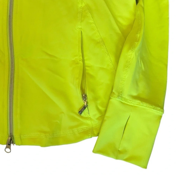 Jofit full front zip bright yellow athletic jacket size medium - Picture 4 of 7
